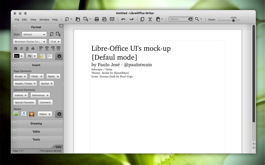 Возможный новый интерфейс Libre Office